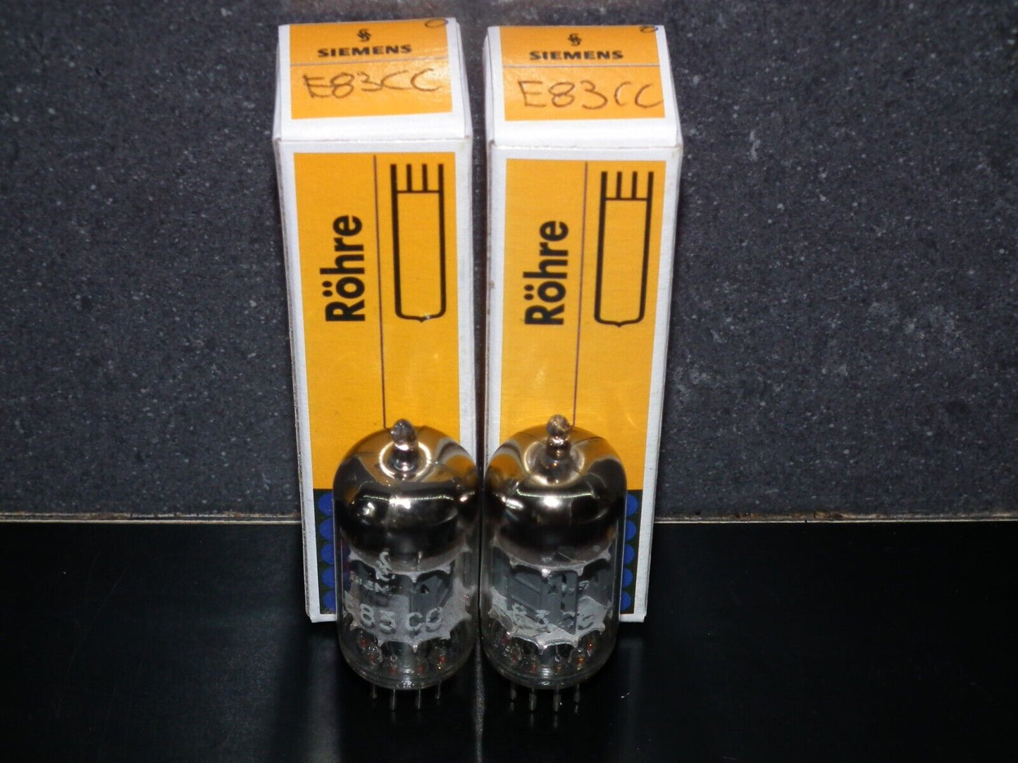 E83CC triple mica Siemens & Halske Platinum Matched Pair ECC83 Munich USED