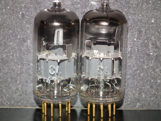 Platinum Matched Pair CCa Siemens E88CC ECC88 GRAY SHIELD Used Tested NOS 135%