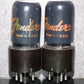 Platinum matched pair 6V6GTA FENDER Black Coated