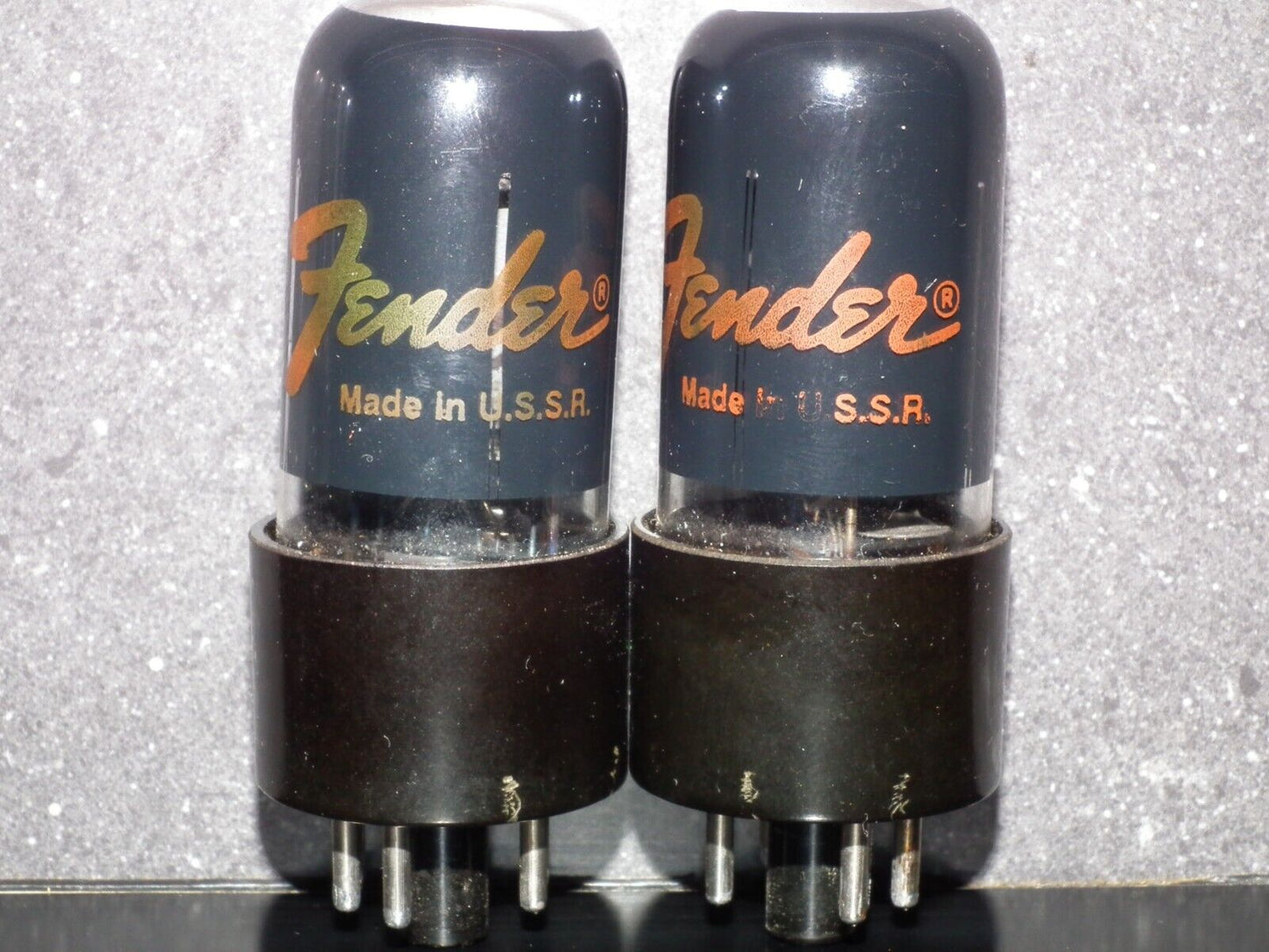 Platinum matched pair 6V6GTA FENDER Black Coated