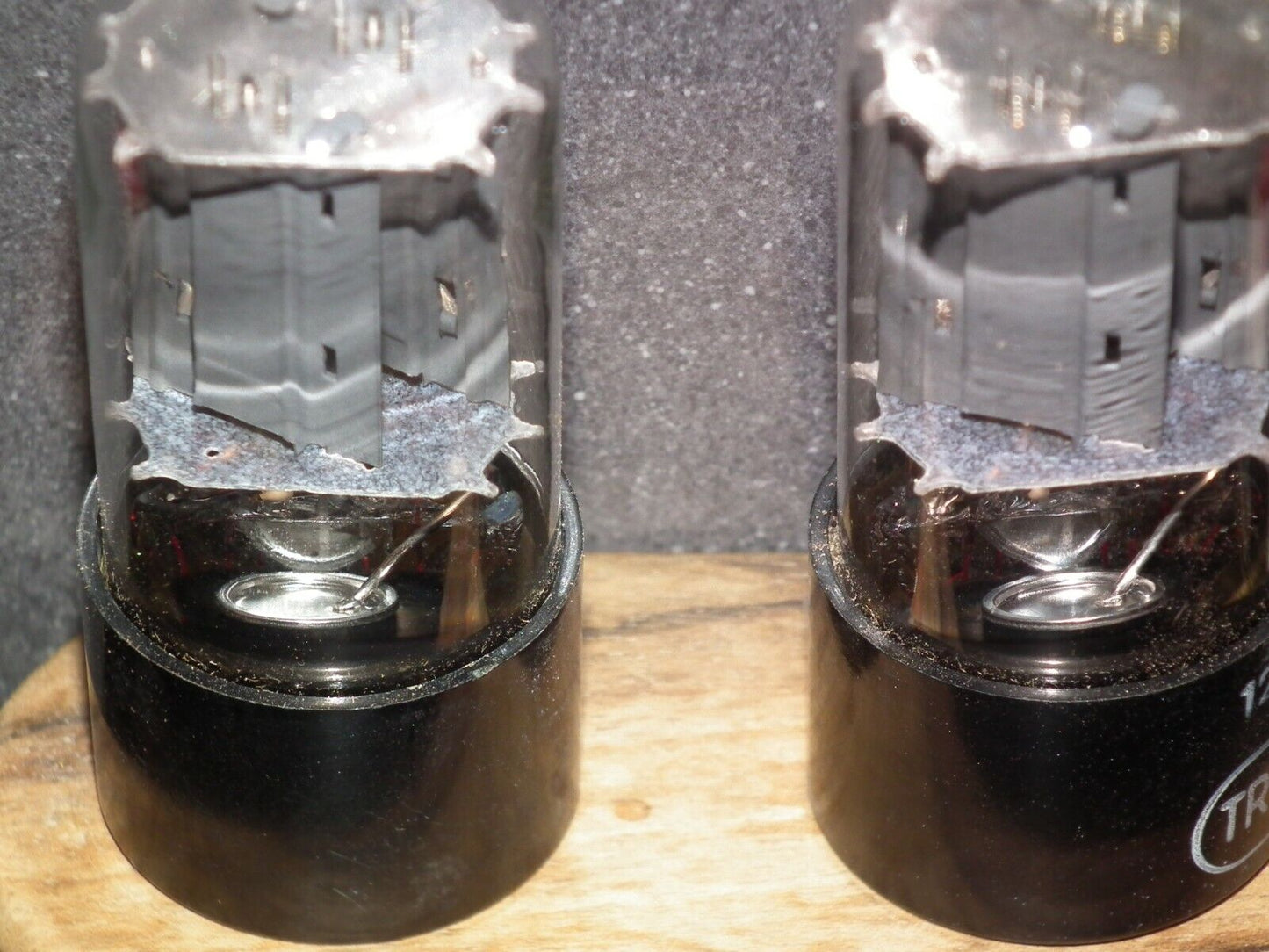 Rare Matched Pair TRONAL 12SN7GTA NOS NIB FLAT DISC GETTER old type stem