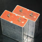 Two vintage Siemens electrolytic capacitors 25uF / 70V Klangfilm "Elyt glatt IB"