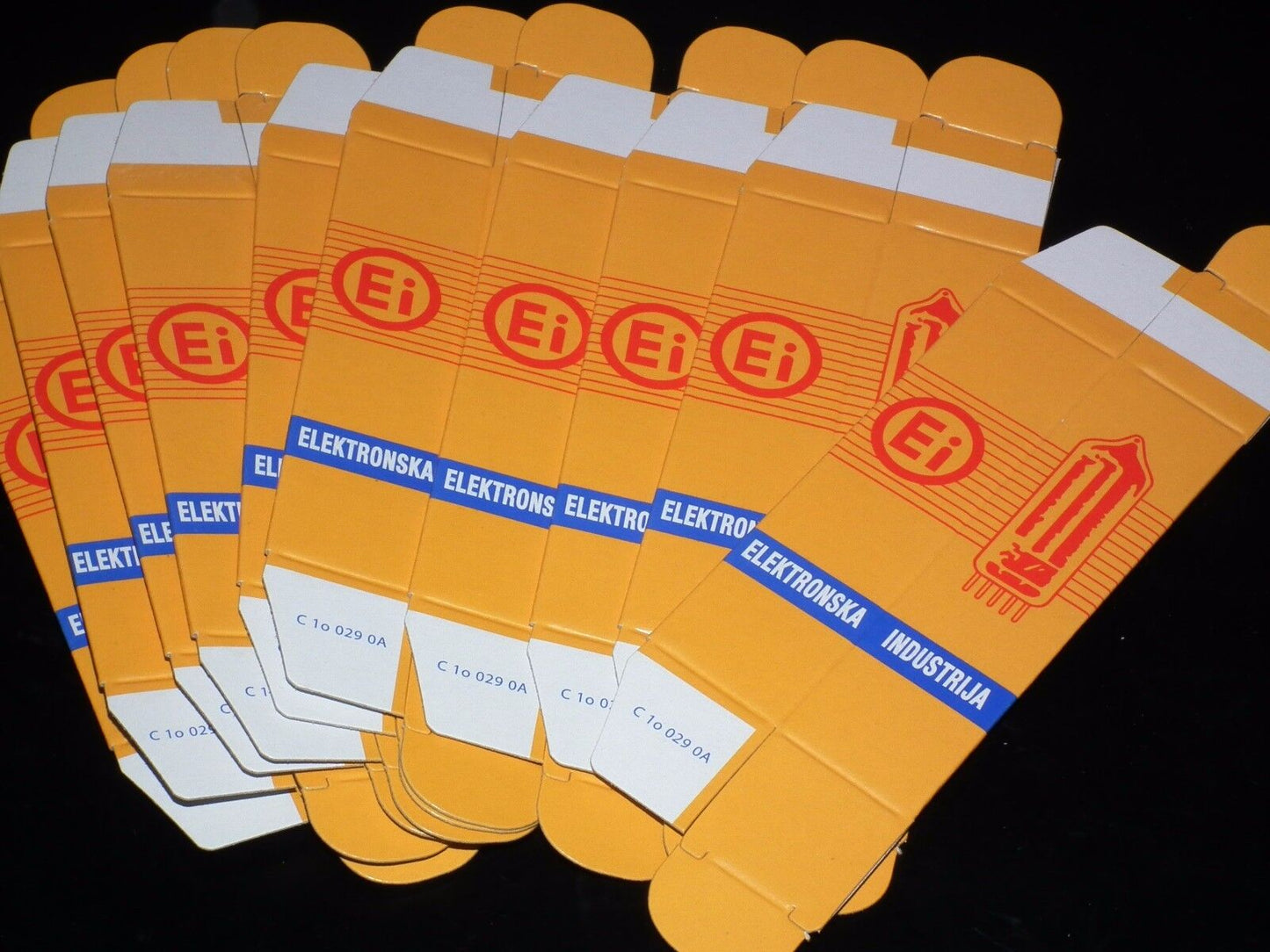 16 pcs EI Yugoslavia Tube Boxes for Audio tubes ECC81 ECC83 E88CC EL84 ECC803S