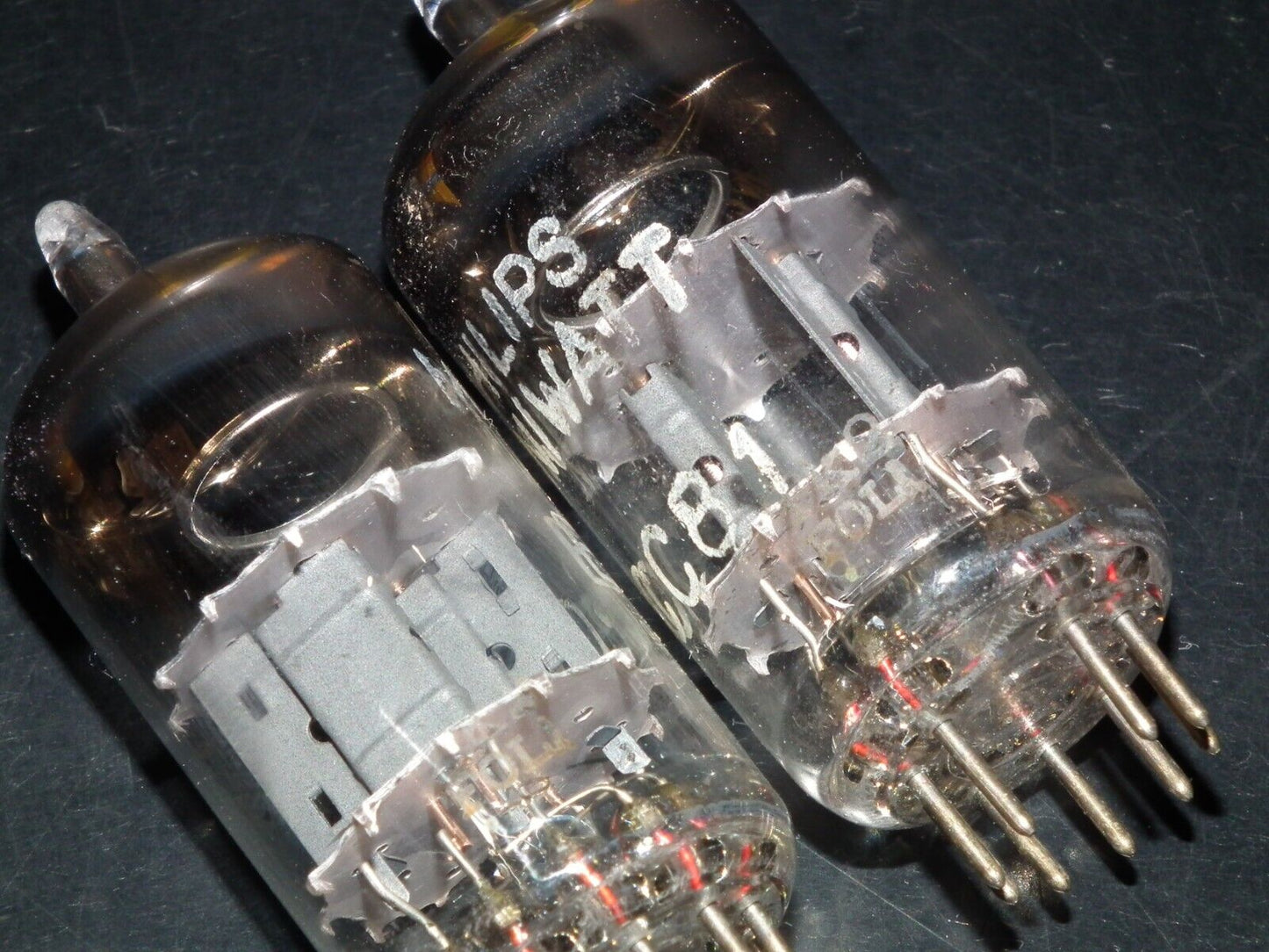 ECC81 12AT7 Philips  (Used, matched pair) Suresnes France tube plant