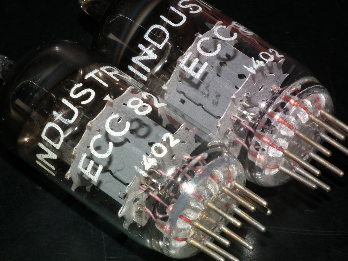 ECC82 12AU7 Standard Brand Industrial NOS NIB Platinum Matched Pair from 60s