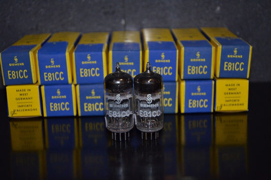 Siemens & Halske E81CC ECC801S 6201 ECC81 Matched pair triple mica West Germany