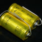 Two vintage ICAR Italy electrolytic capacitors 1000uF / 10V 60s 1000mfd