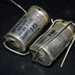 Two (2 pcs) Vintage NOS Capacitors Sprague 100uF 8V