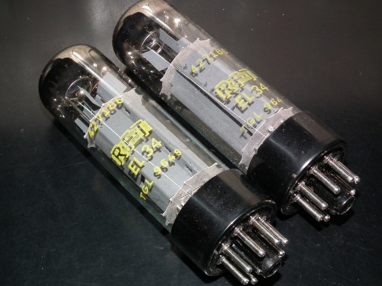 EL34 6CA7 RFT Germany NOS NIB Platinum Matched Pair