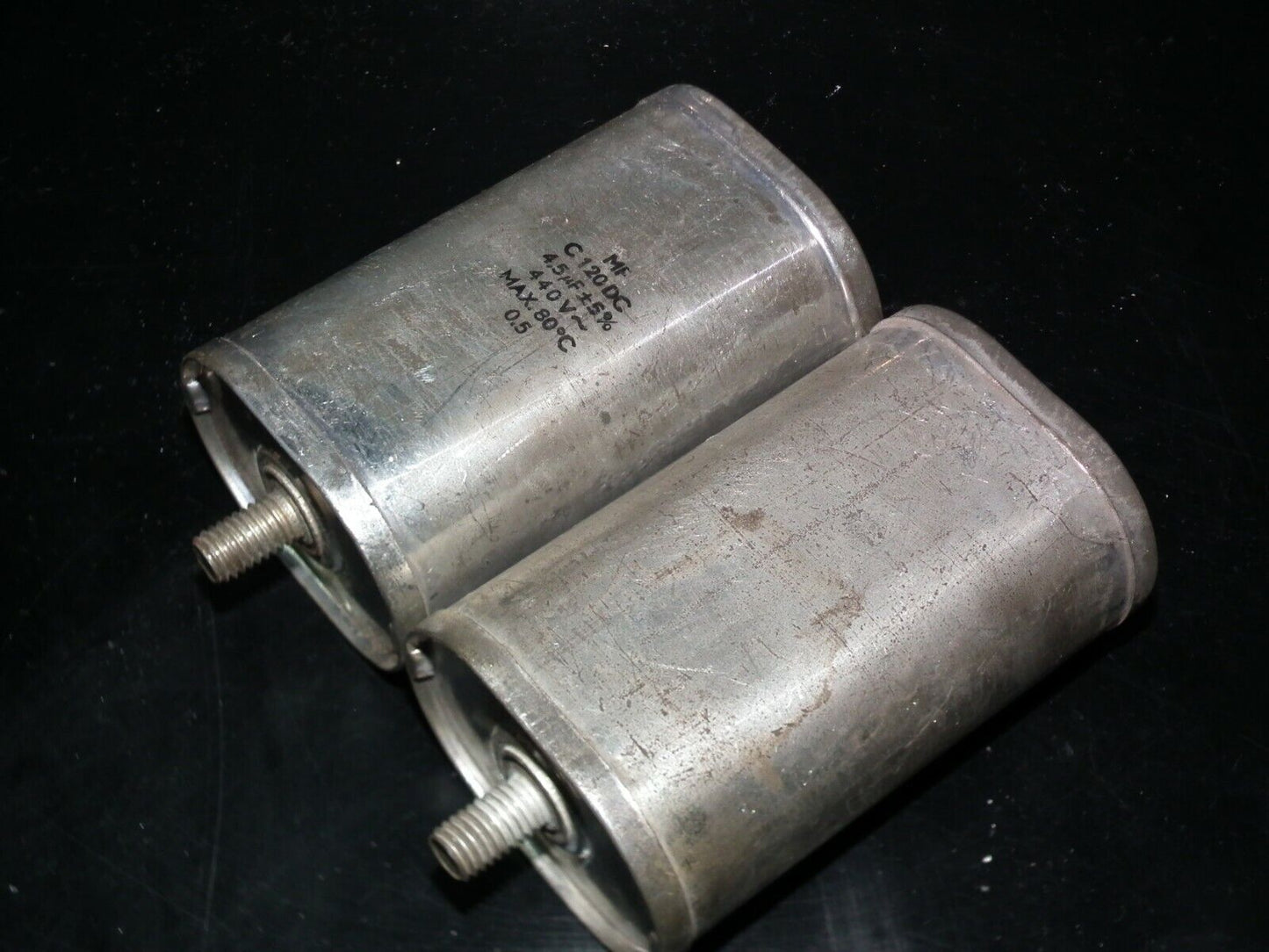 Two vintage PIO capacitors 4.5 uF / 450VAC As is ...