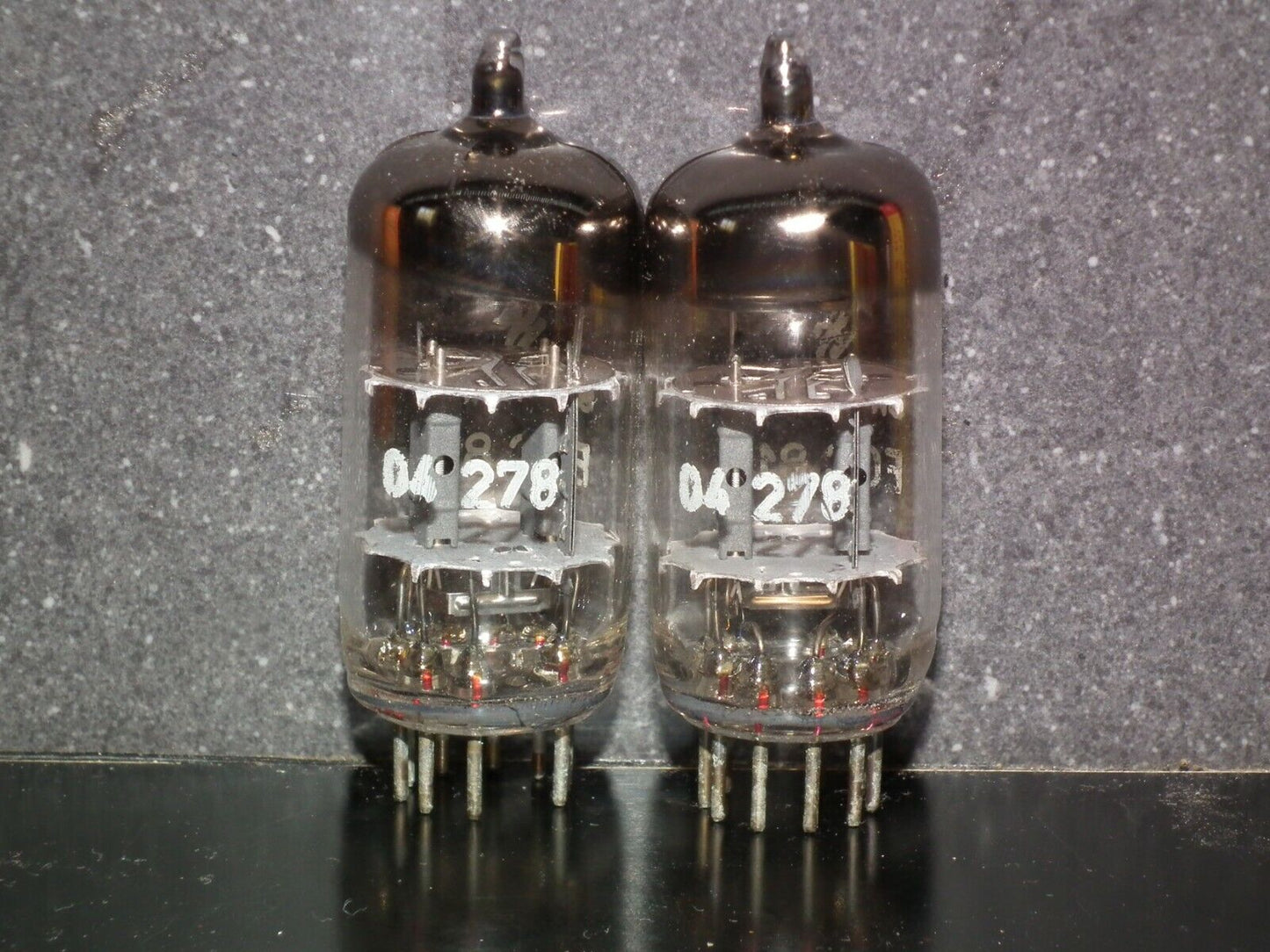 Matched pair ECC81 12AT7 Siemens Halske NOS NIB Big ring getter, Munich plant