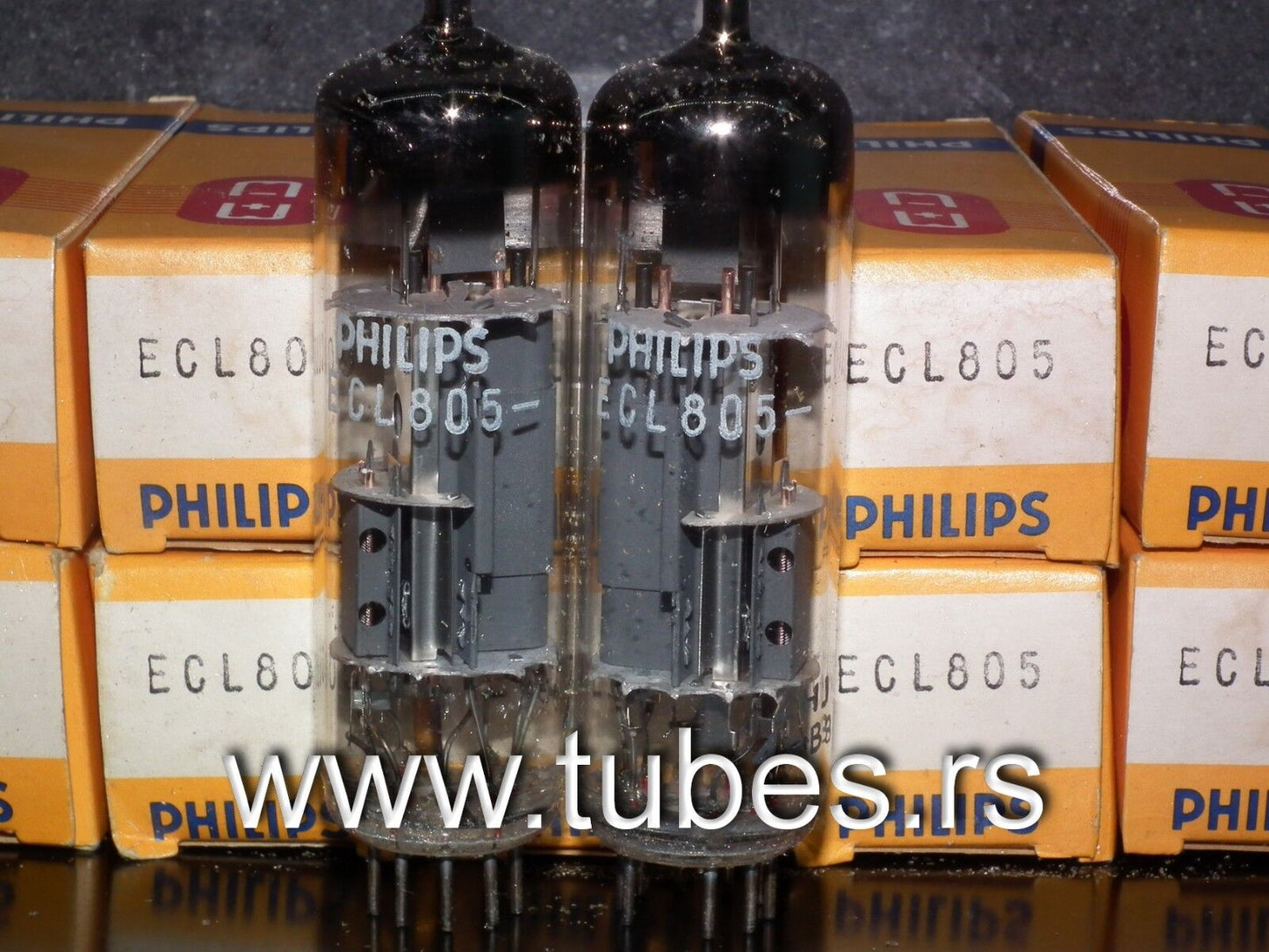 ECL805 Philips Holland 1969 Platinum Matched Pair NOS NIB (ECL85 sub)