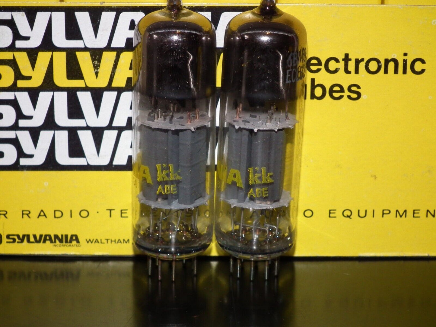 ECL82 Sylvania 6BM8 Matched Pair NOS NIB Dual Stage Getter Made in USA