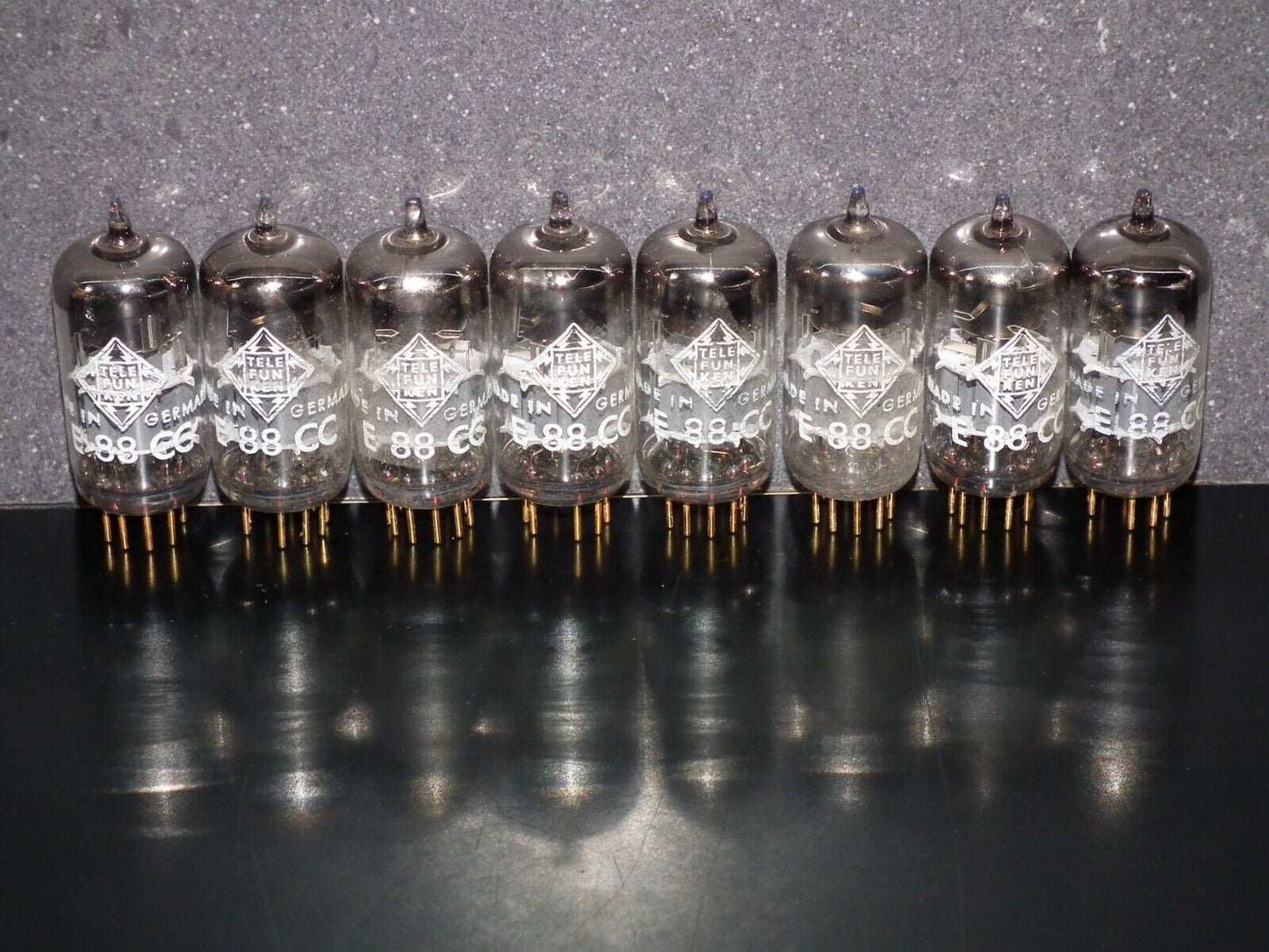 Platinum matched pair E88CC Telefunken 6922 Diamond Bttm Ulm Balanced Tested NOS