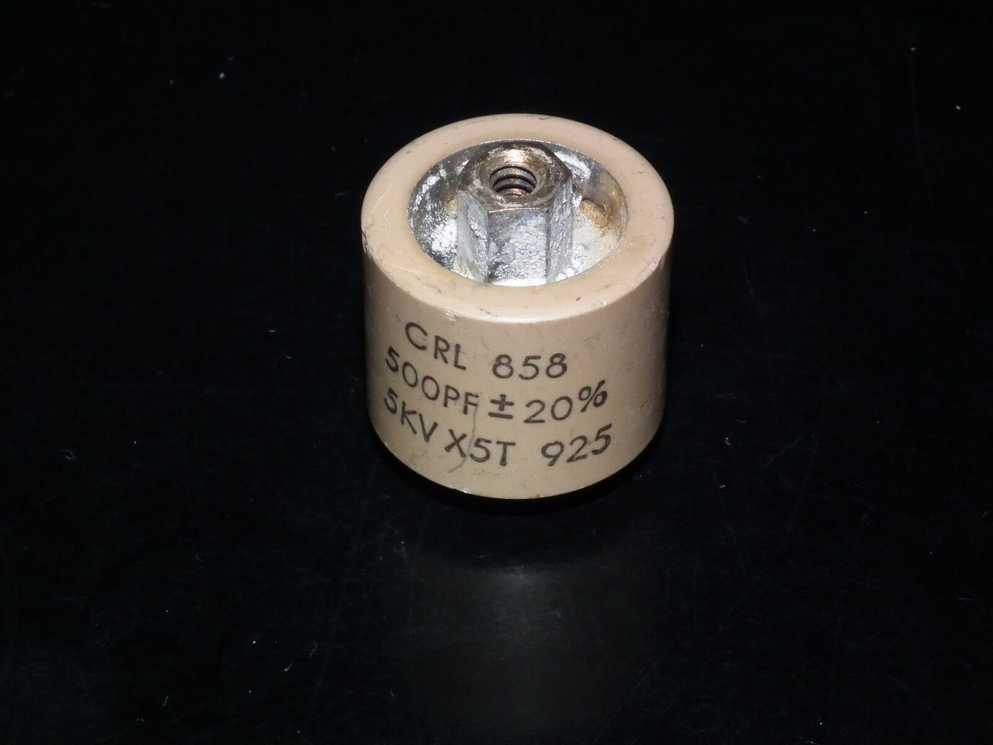 NOS HV Doorknob Capacitor CRL 858 - 500pF 5KV for transmitters and linear amp