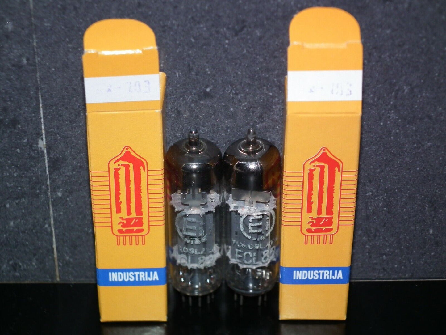 ECL82 6BM8 EI Philips NOS Platinum matched pair, Yugoslavia