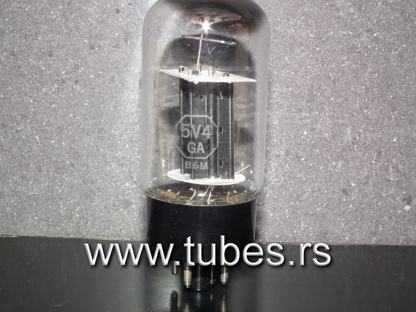 5V4GA Sylvania VT-206 NOS NIB black plates, carbonized nickel