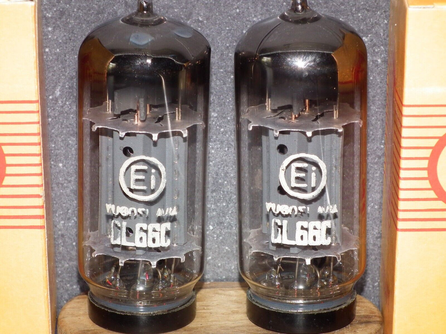 6L6GC EI Yugoslavia Platinum Matched Pair NOS NIB Welded Anodes