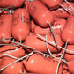 Two polystyrene capacitors 55000pF 0.055uF 250V ISKRA SIEMENS 1974 HI End Tube