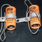 Two (2 pcs) Vintage NOS Capacitors Astron 100uF 6V