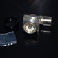 One NOS Spinner 7/16" DIN Female Silver plated coax connector made in W.Germany