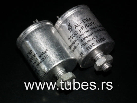 Vintage F&T electrolytic capacitor 2500uF 50V NOS 1989  audio