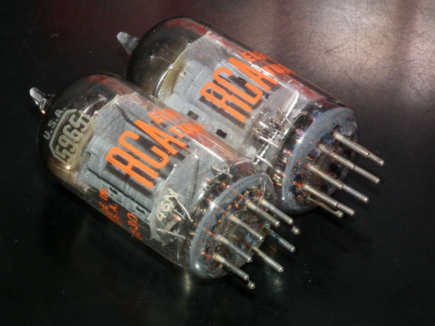5965 RCA E180CC 7062 NOS NIB Platinum matched pair, early 60s made in USA