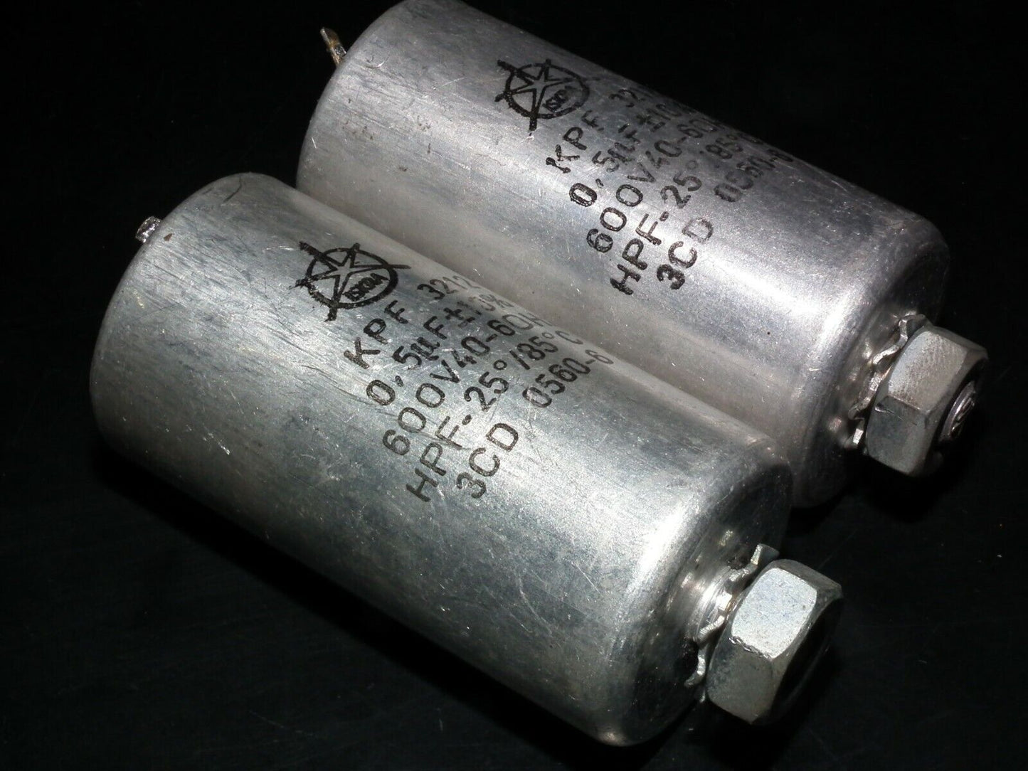 One vintage Iskra capacitor 0.5u 600V 500nF KPF 3212 Made in Yugoslavia in 60s