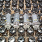 EL84 6BQ5 RFT Germany - NOS platinum matched pair early 60s - RARE WELDED PLATES