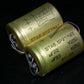 Two vintage NOS capacitors 20uF 250V ICAR Condensatore Elettrolitico Giallo