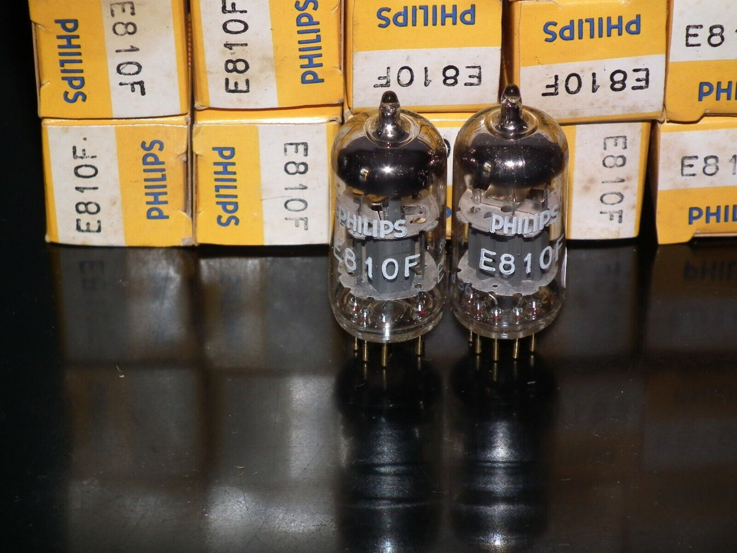 Matched Pair Philips E810F 7788 NOS NIB Gold pin Heerlen Holland 60s Low Noise