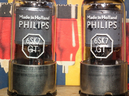 Matched Pair 6SK7GT Philips Miniwatt NOS NIB - Sealed boxes