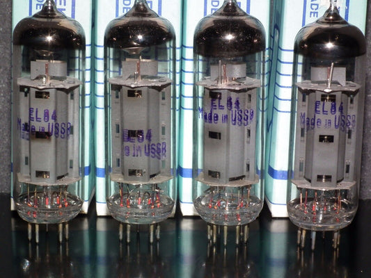 EL84 6BQ5 Elektronorg 6P14P-EV NOS platinum matched quad Reflektor for EXPORT 70