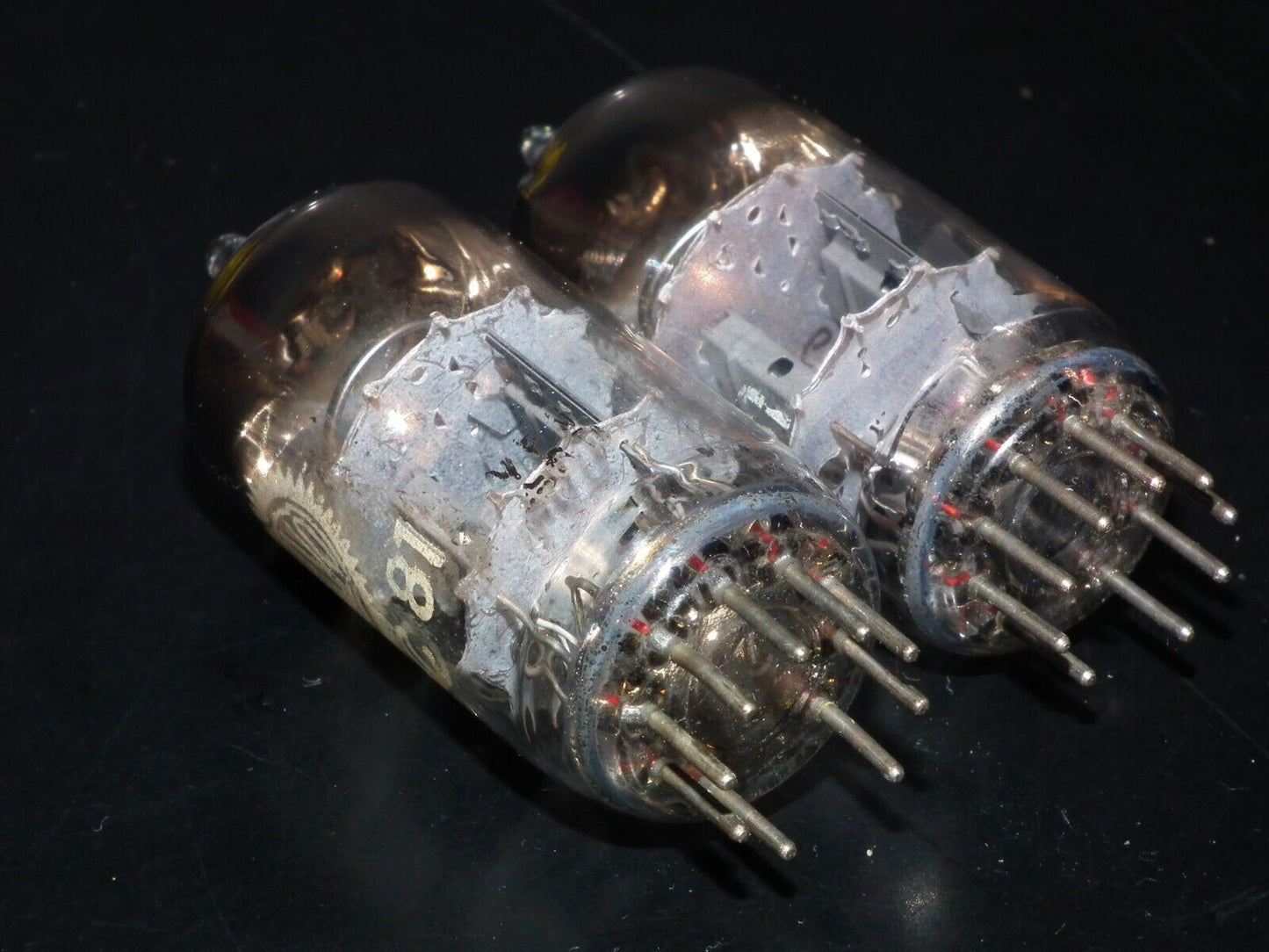 ECC81 12AT7 Valvo  (Used, matched pair) Siemens Halske Munich tube plant 60s