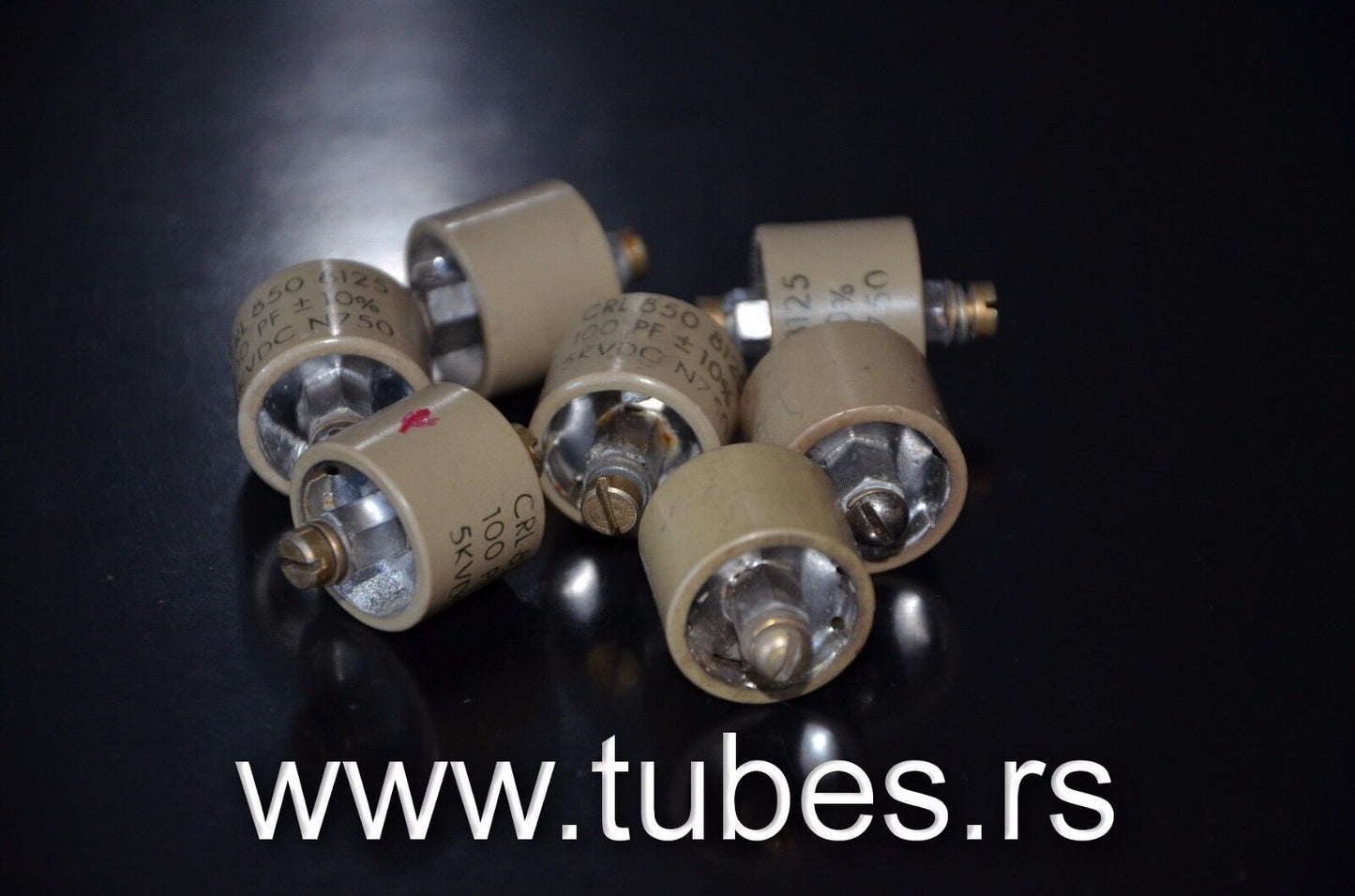 RF ceramic doorknob HV capacitor CRL850 100pF 5000V Used tested HF POWER AMP QRO