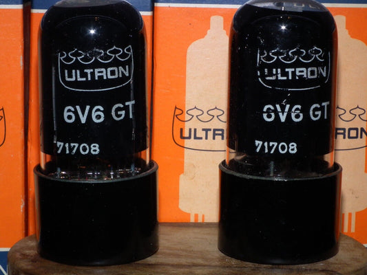 6V6GT Ultron NOS Platinum Matched Pair NOS NIB Fender Ampeg Messa Gibson