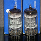 5963 CEI Made in USA 12AU7 ECC82 NOS Matched pair Long Box Plates O Getter