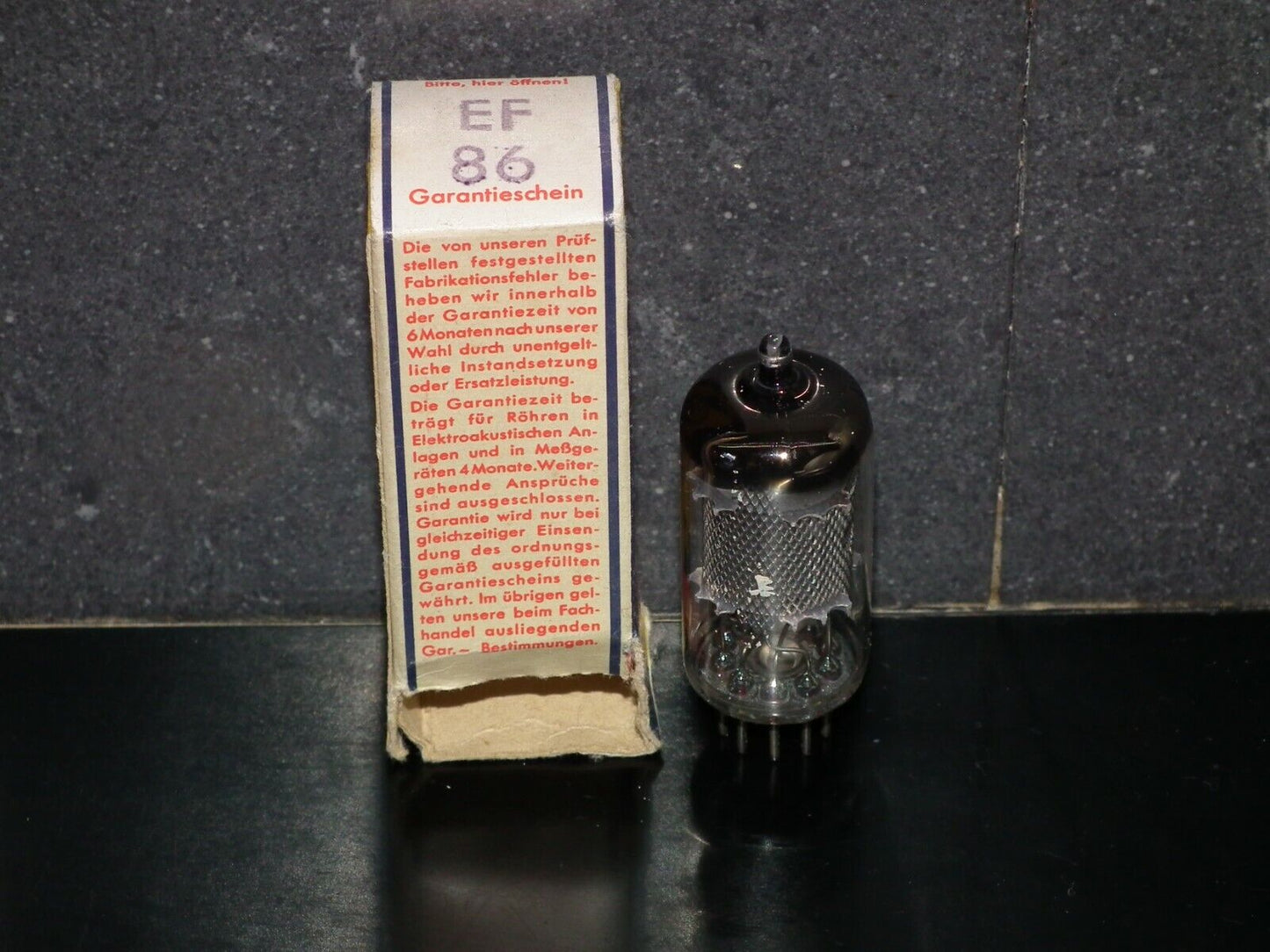 EF86 Valvo Hamburg 6267 NOS NIB Rare D Getter Bottom Code Hamburg 1958