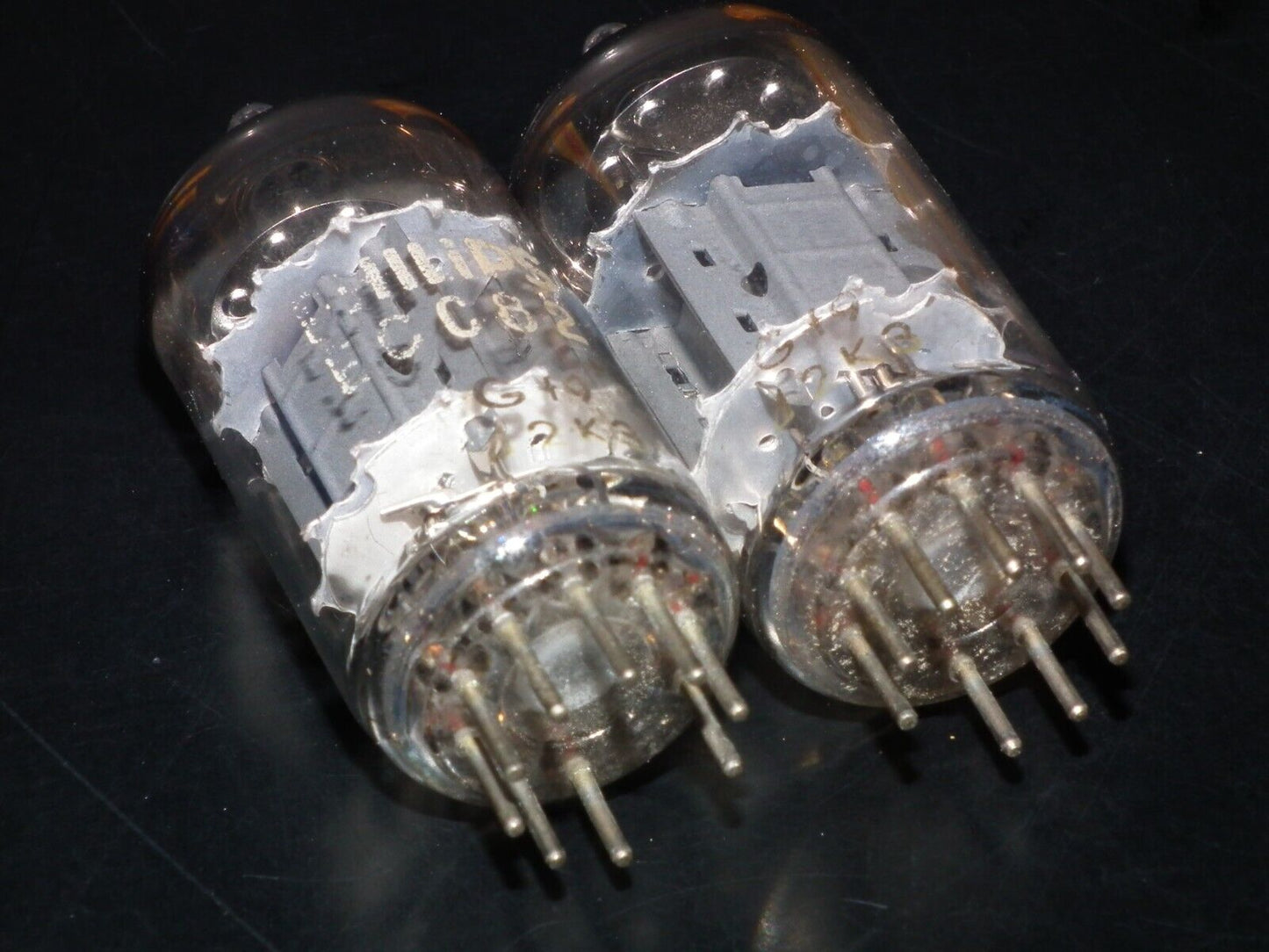 ECC82 12AU7 Philips Heerlen Delta codes Used tested NOS 100% Matched Pair