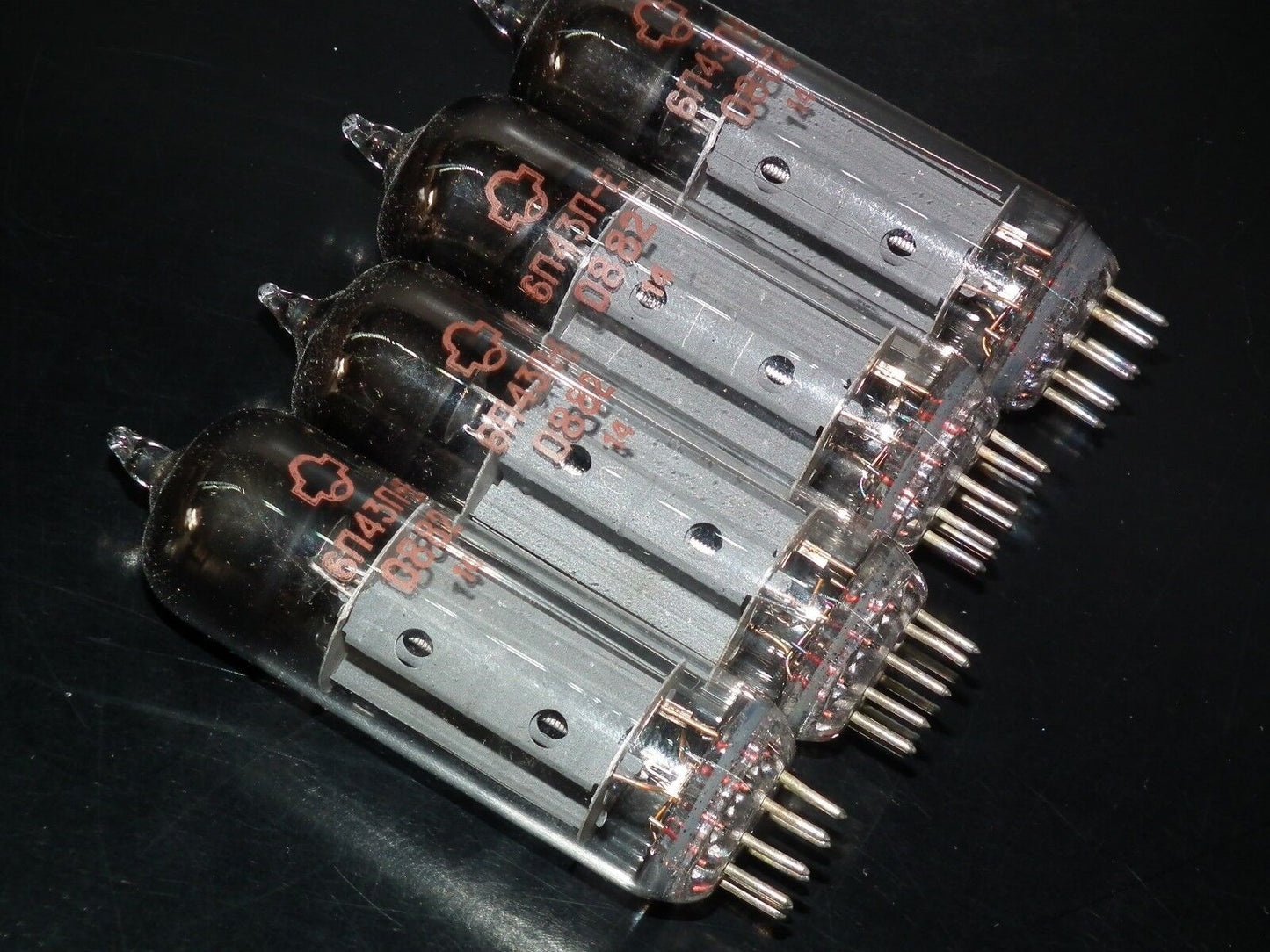 Platinum matched pair 6P43P-E Reflektor ( EL86 6CW5 )  NOS tube audio pentode