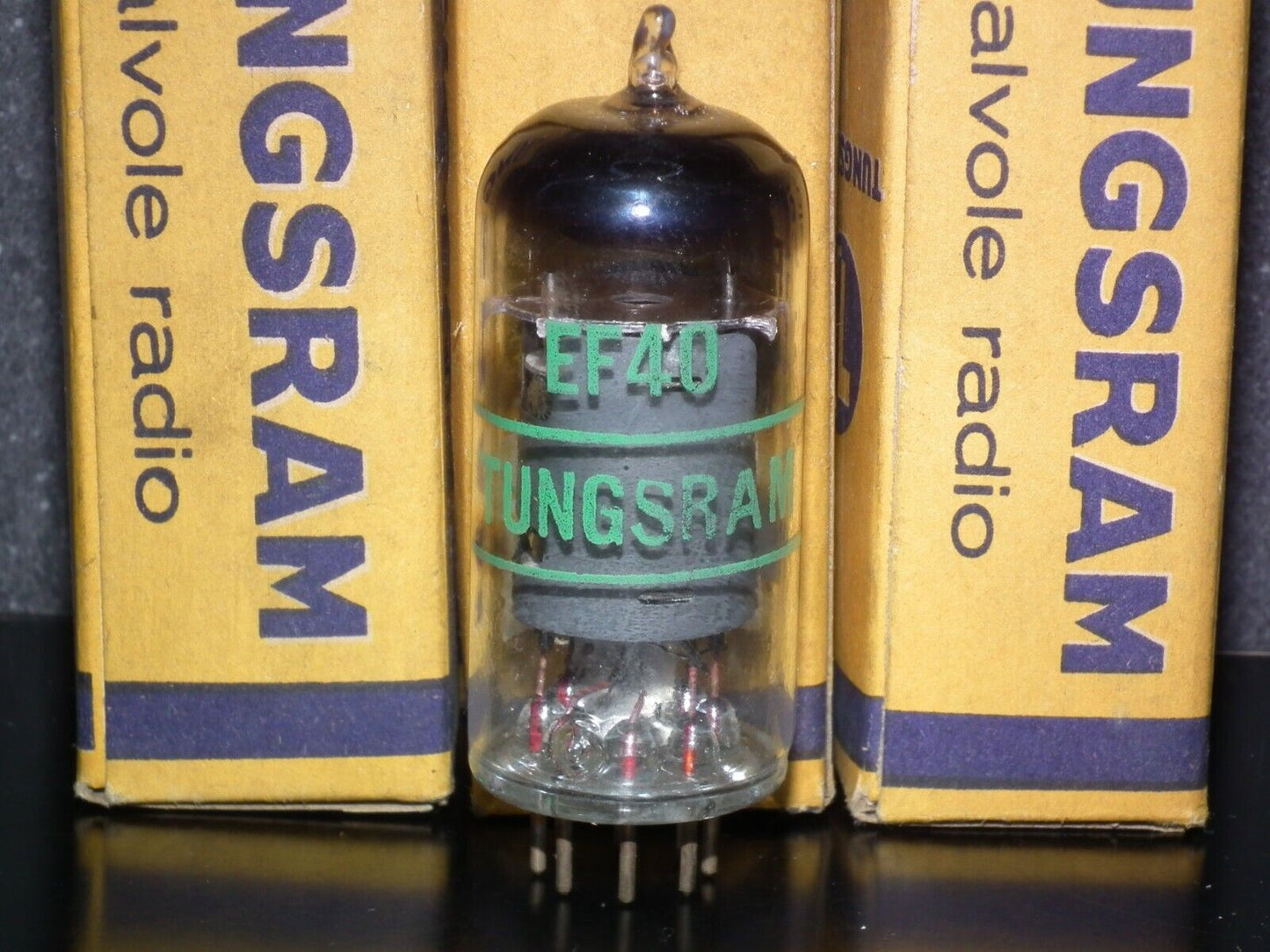 EF40 Tungsram Austria RARE Foil Disc Getter late 50s Low Noise Audio