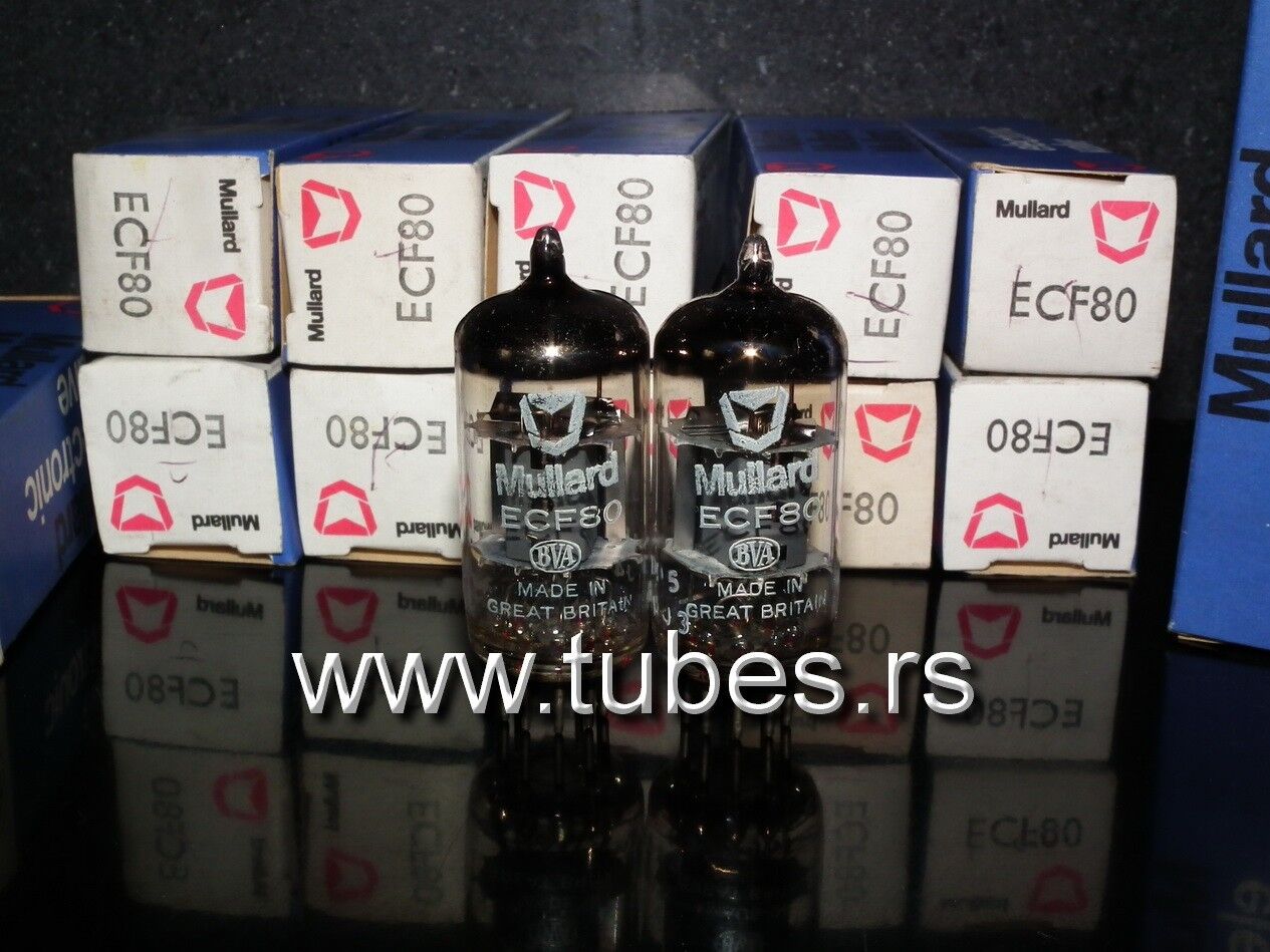 ECF80 6BL8 Mullard NOS Matched Pair for McIntosh MR65B MR67 MR71 333A