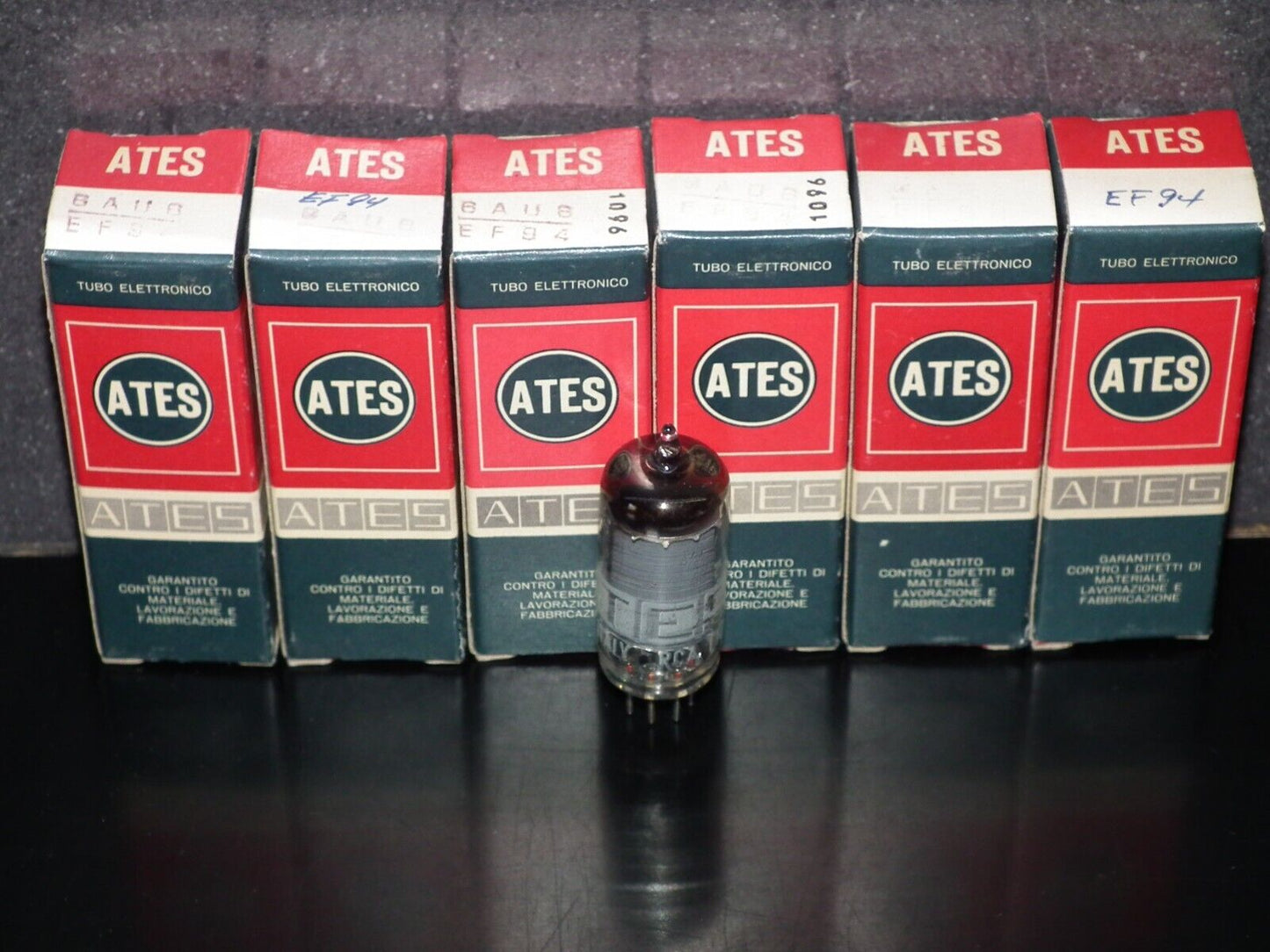 NOS NIB EF94 6AU6 ATES Italy RCA Low Noise tested for microphonic Sony