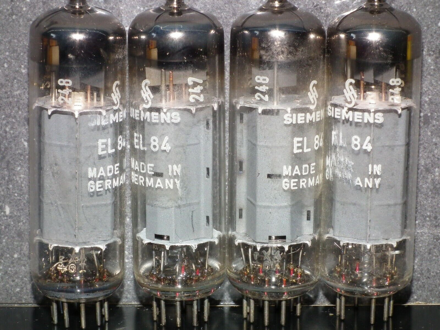 EL84 6BQ5 Siemens Platinum matched quad Munich plant Tested NOS