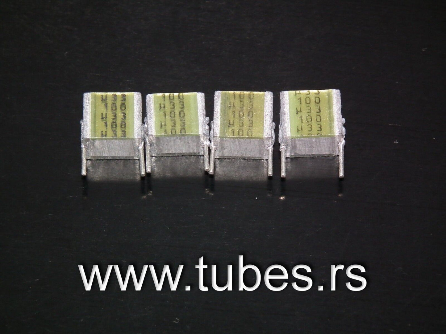 Four NOS vintage Siemens MKT Silver capacitors 330nF 100V W. Germany 0.33u 100V