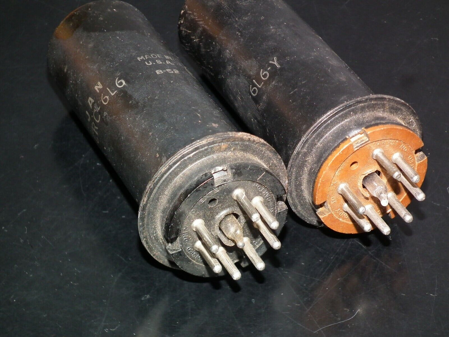 6L6Y RCA Used Strong Matched Pair Broken Guiding Pins