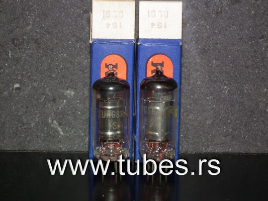 DL91 Tungsram 1S4 NOS Platinum matched pair rare old type