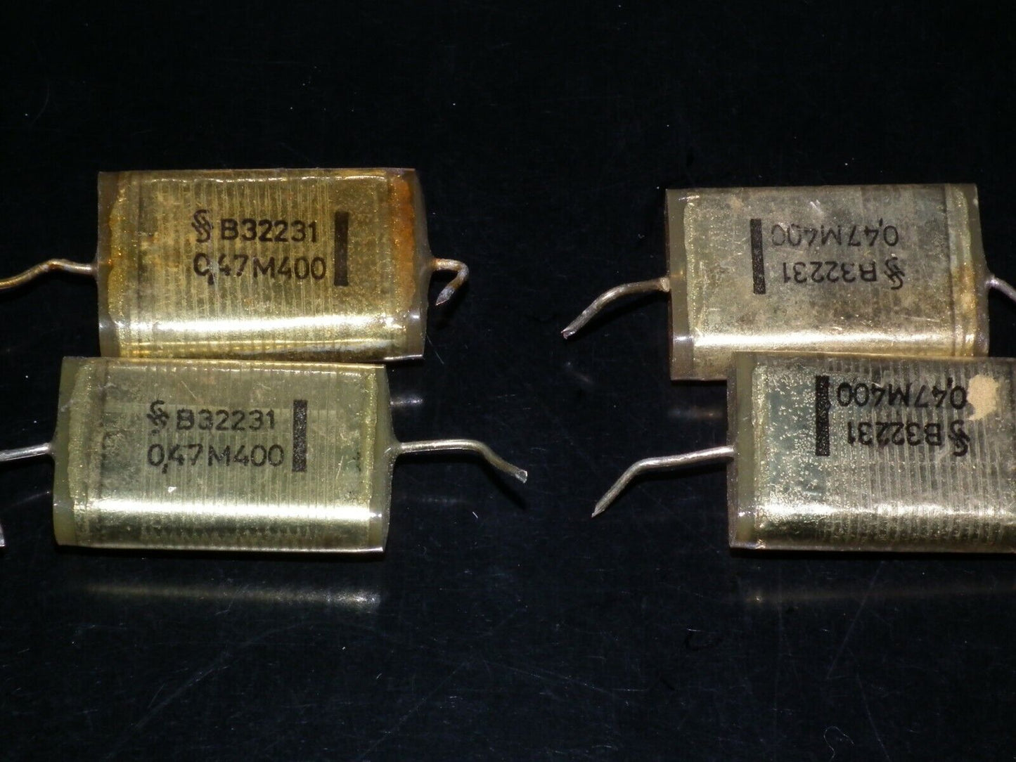 Two vintage Foil Capacitors 0.47mfd 400V Siemens Klangfilm Hi End 470nF 400V