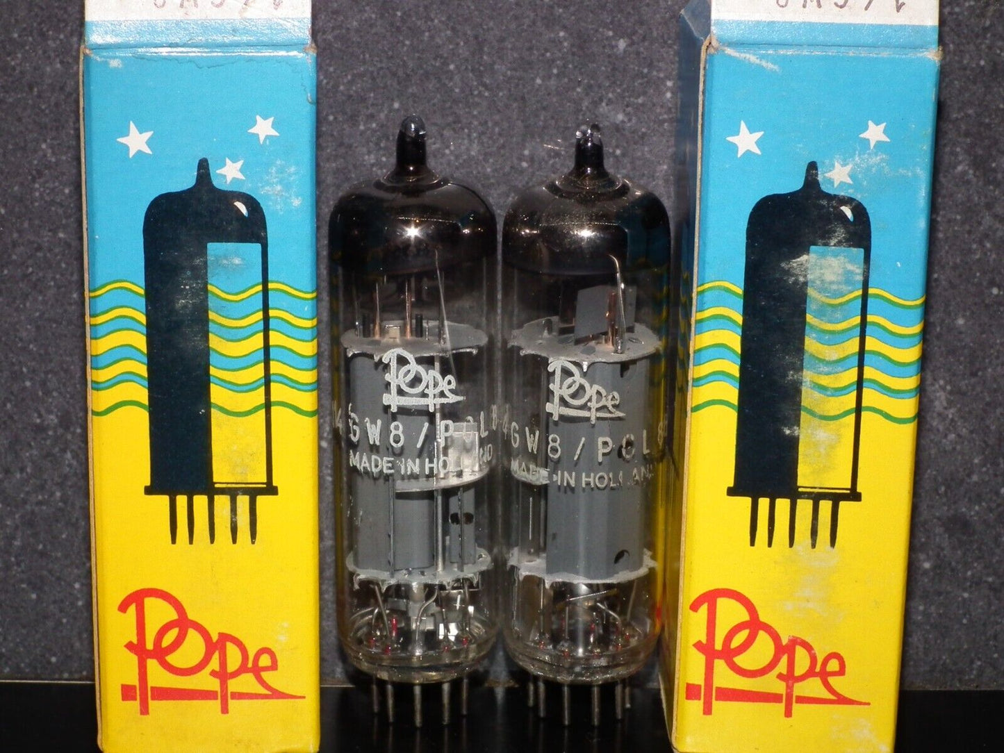 Platinum Matched Pair PCL86 14GW8 Philips Pope NOS NIB The same codes Late 60s