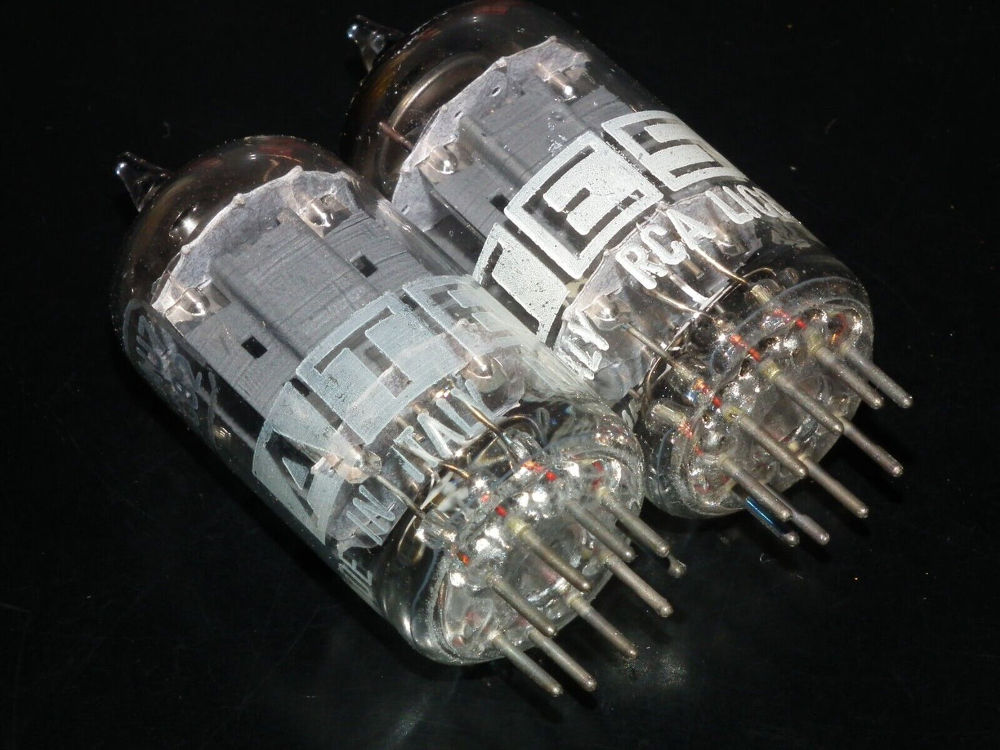 One (1 pcs) ECC82 12AU7 ATES RCA Long Anodes 17mm NOS NIB